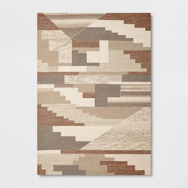 7'x10' Fairwood Hand Tufted Wool Color Block Area Rug Natural - Project 62™