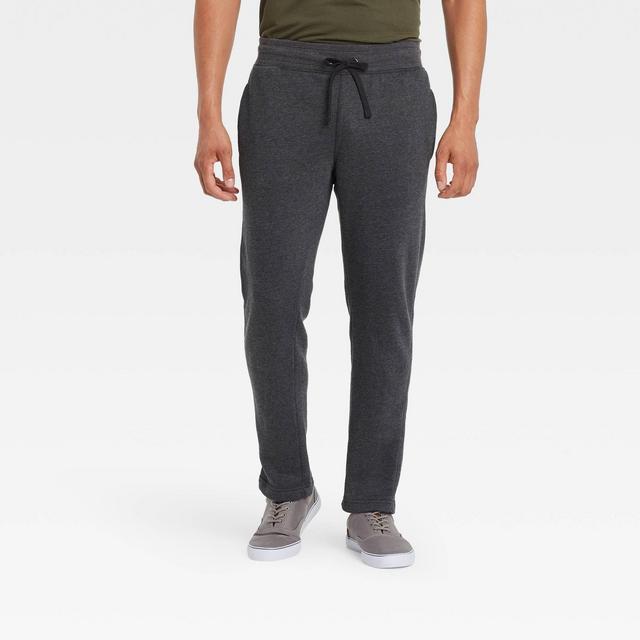 Men's Tapered Fleece Pants - Goodfellow & Co™ Dark Gray L