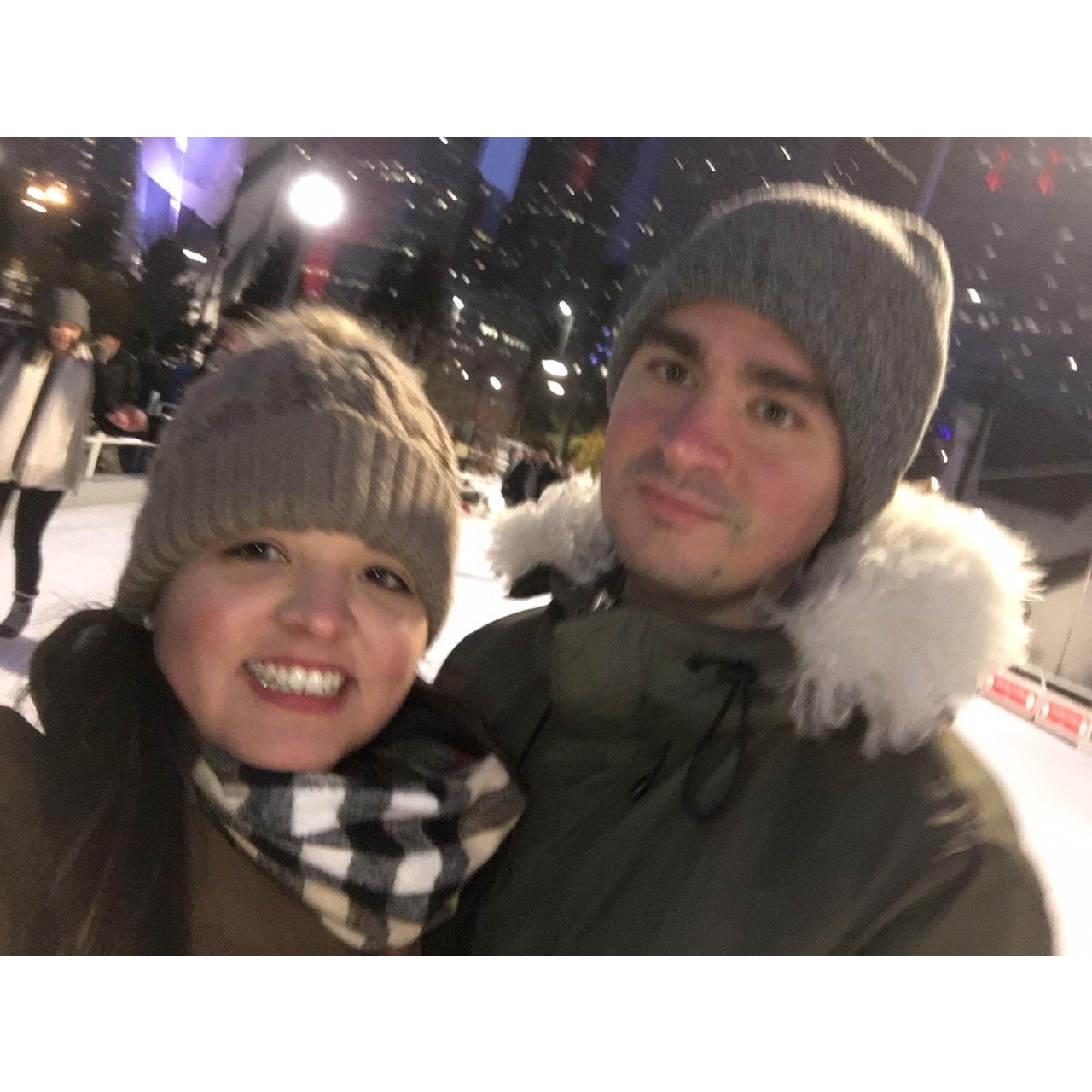 Skating at Chicago downtown December 2019