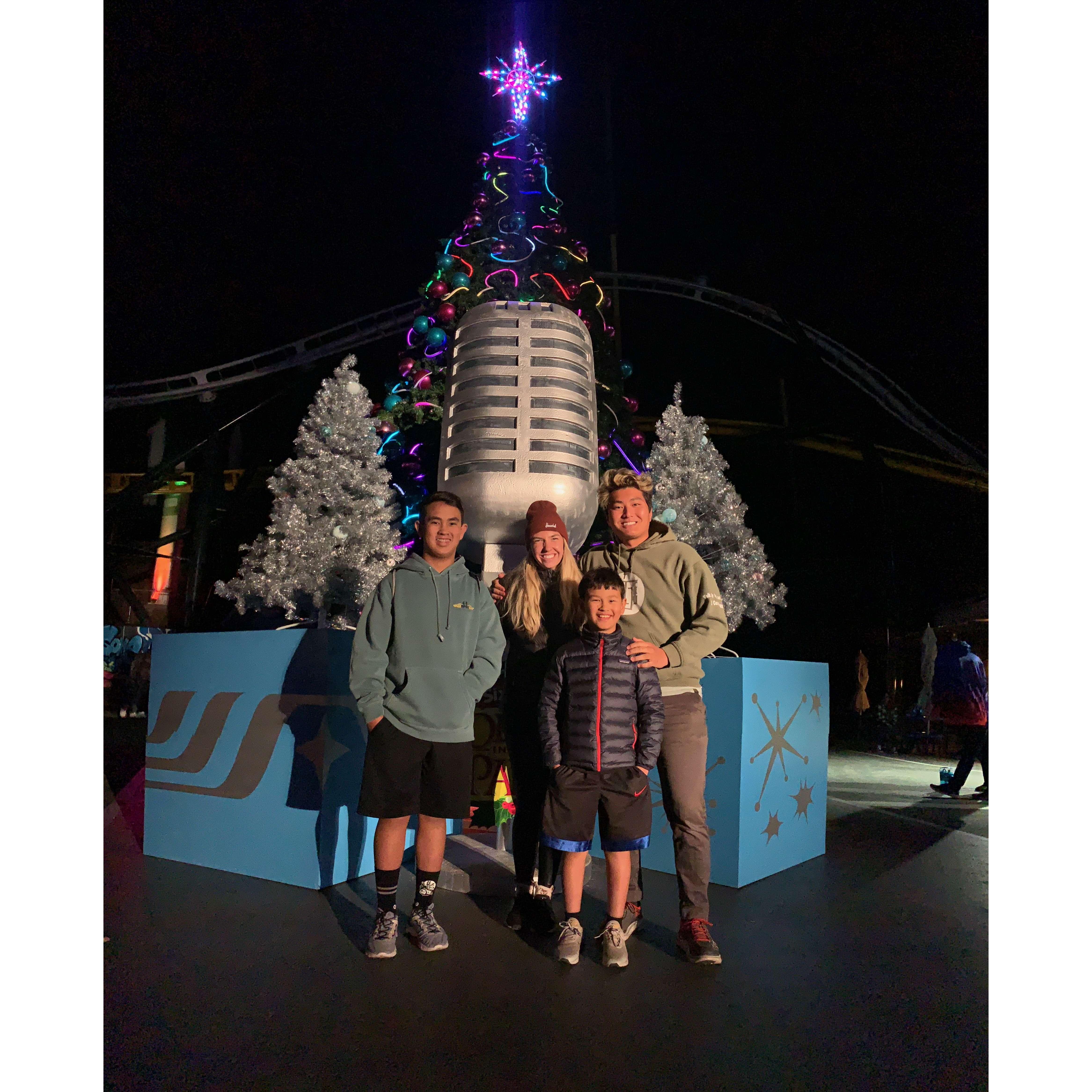Six Flags at Christmas with Griffin and Ian