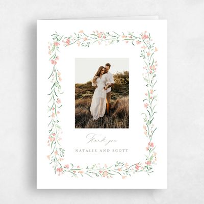 Peach Blush, White Wedding Thank You - Mirtillo Photo
