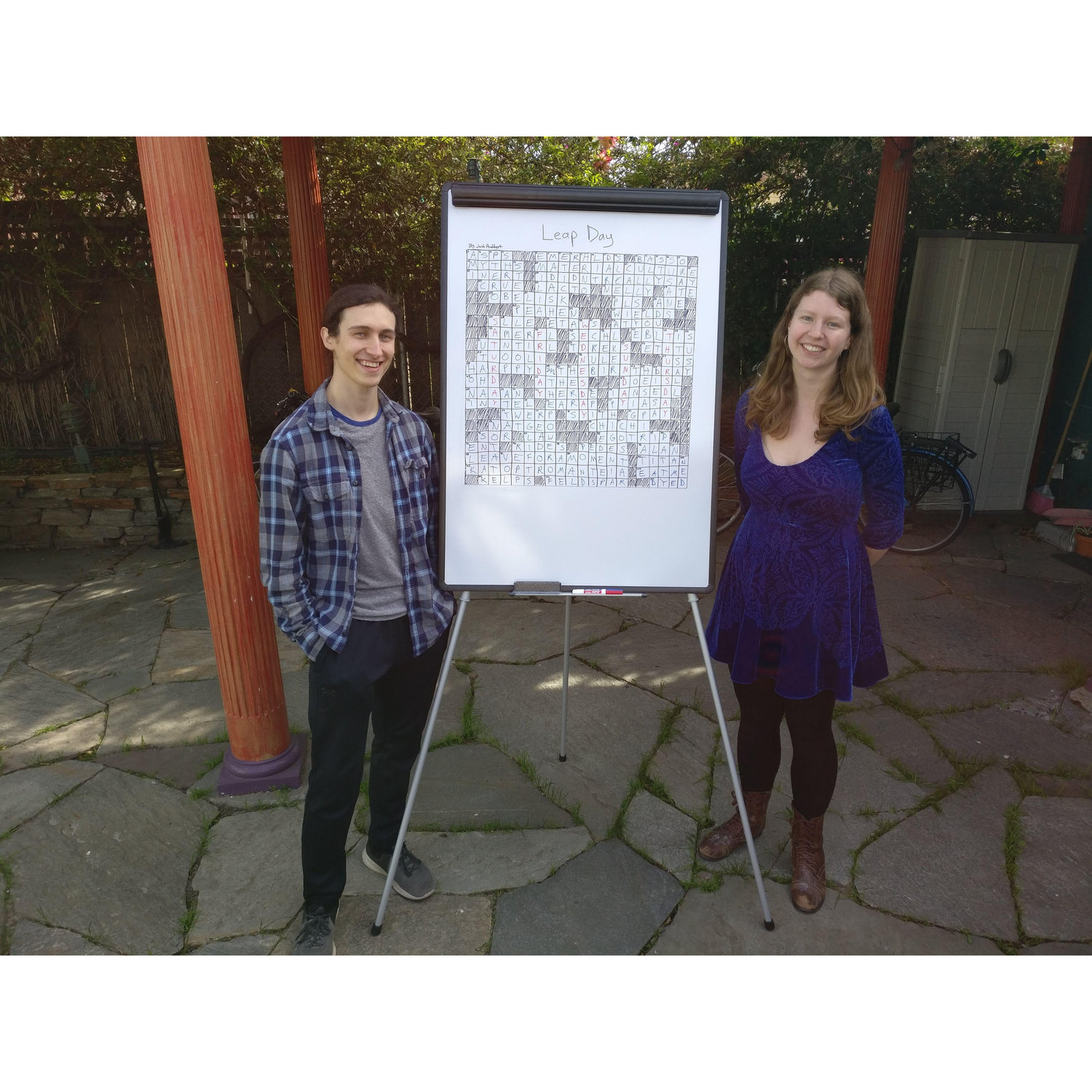 The birthday crossword Josh made for me that got us written up in the New York Times!