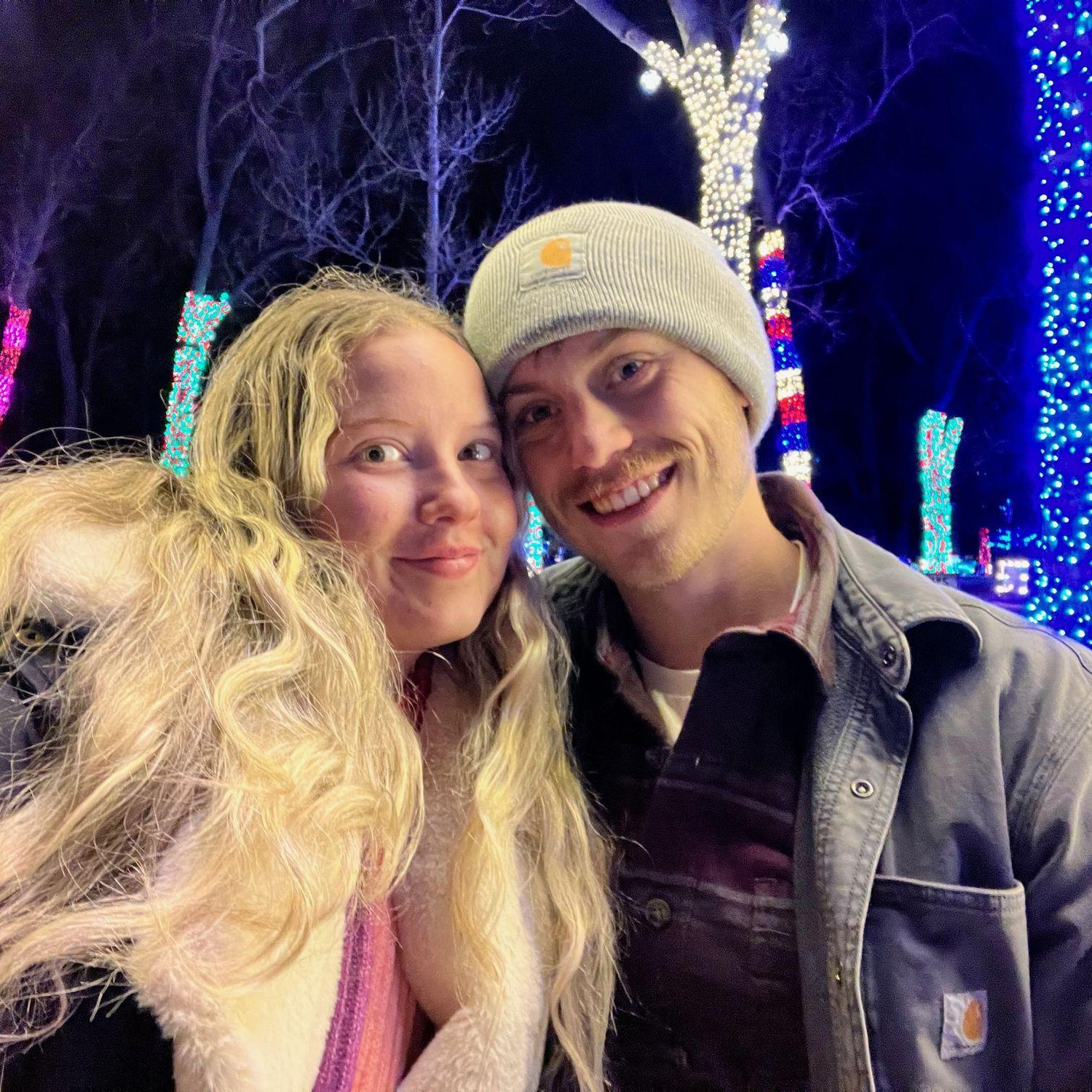 Enjoying the beautiful Christmas lights in Washington Park Laramie, WY. (2023)