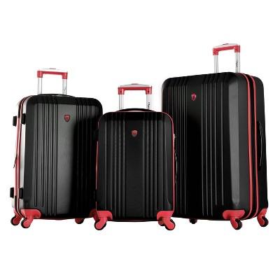 Olympia USA Apache II 3pc Luggage Set - Black/Red