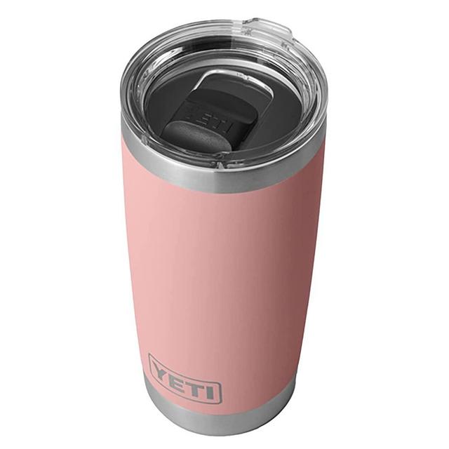 YETI Rambler 20 oz Tumbler, Stainless Steel, Vacuum Insulated with MagSlider Lid, Sandstone Pink