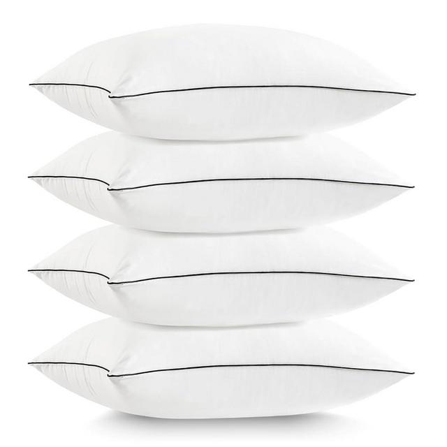 JOLLYVOGUE Pillows King Size Set of 4, Cooling and Supportive Bed Pillows with Super Soft Down Alternative Fill, Hotel Quality for Side, Back, and Stomach Sleepers, 4 Pack