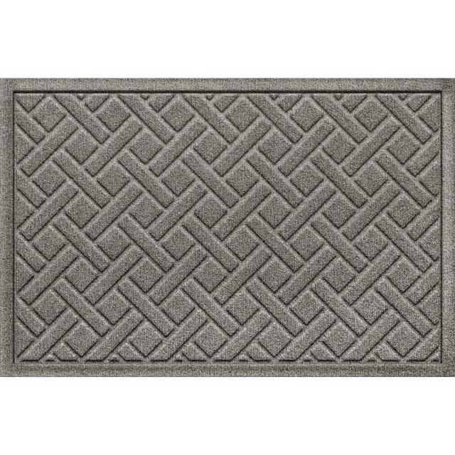 2'x3' Aqua Shield Lattice Indoor/Outdoor Doormat Medium Gray - Bungalow Flooring