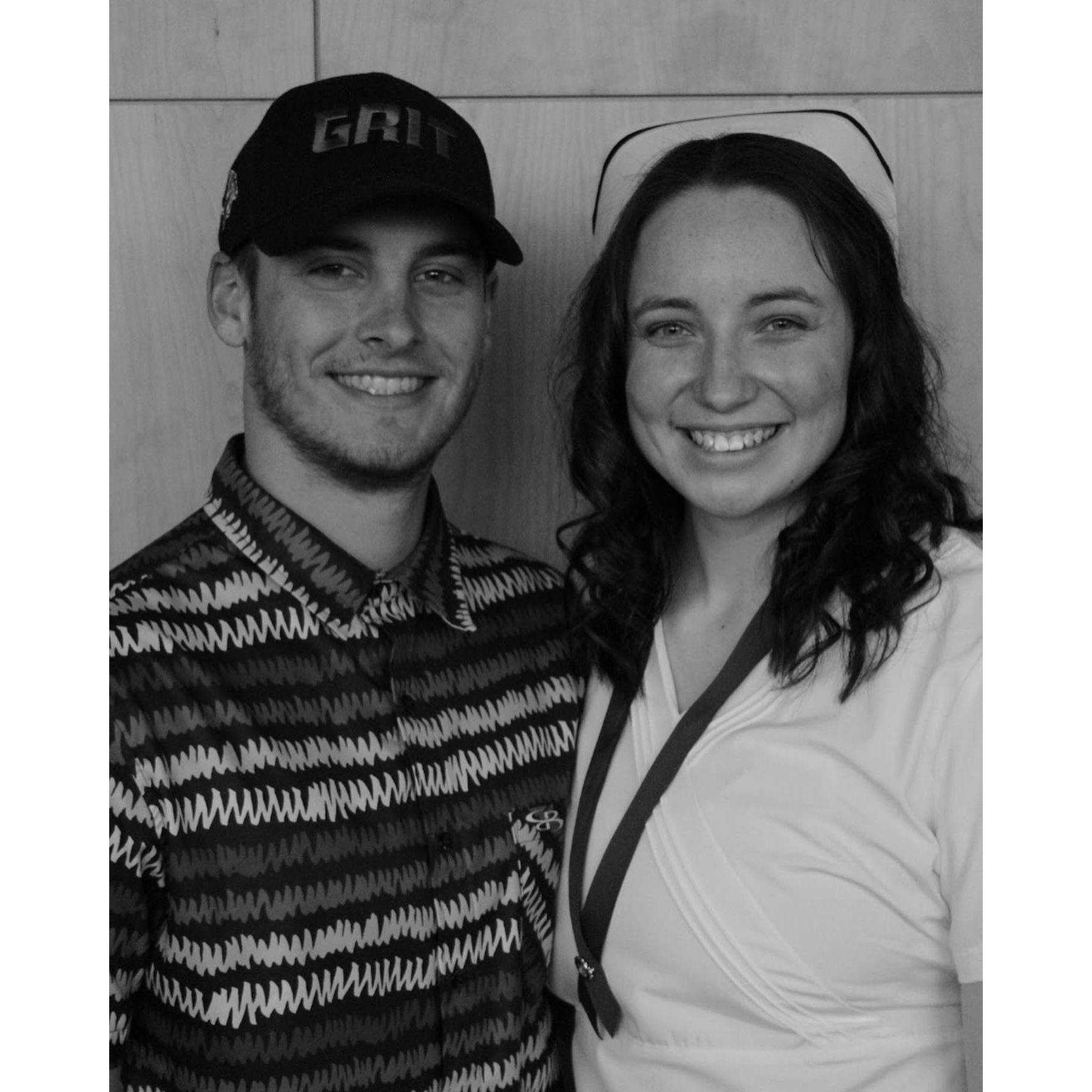 Kelly getting pinned and becoming a true nurse.