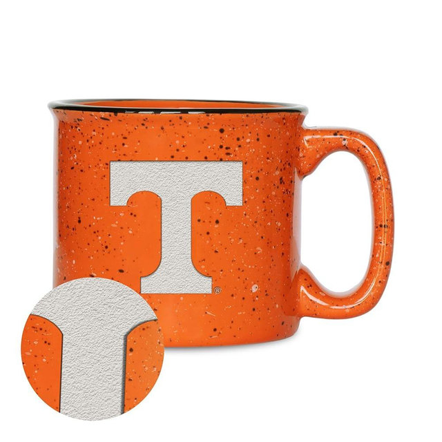 Rico Industries NCAA unisex-adult NCAA Speckle 15oz Laser Engraved Campfire Hot/Cold Mug