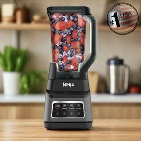 Ninja BN701 Professional Plus Blender, 1400 Peak Watts, 3 Functions for Smoothies, Frozen Drinks & Ice Cream with Auto IQ, 72-oz.* Total Crushing Pitcher & Lid, Dark Grey