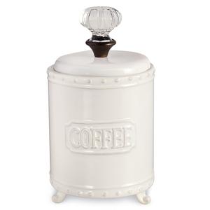 Mud Pie ceramic Coffee Canister Door Knob Handle, , White