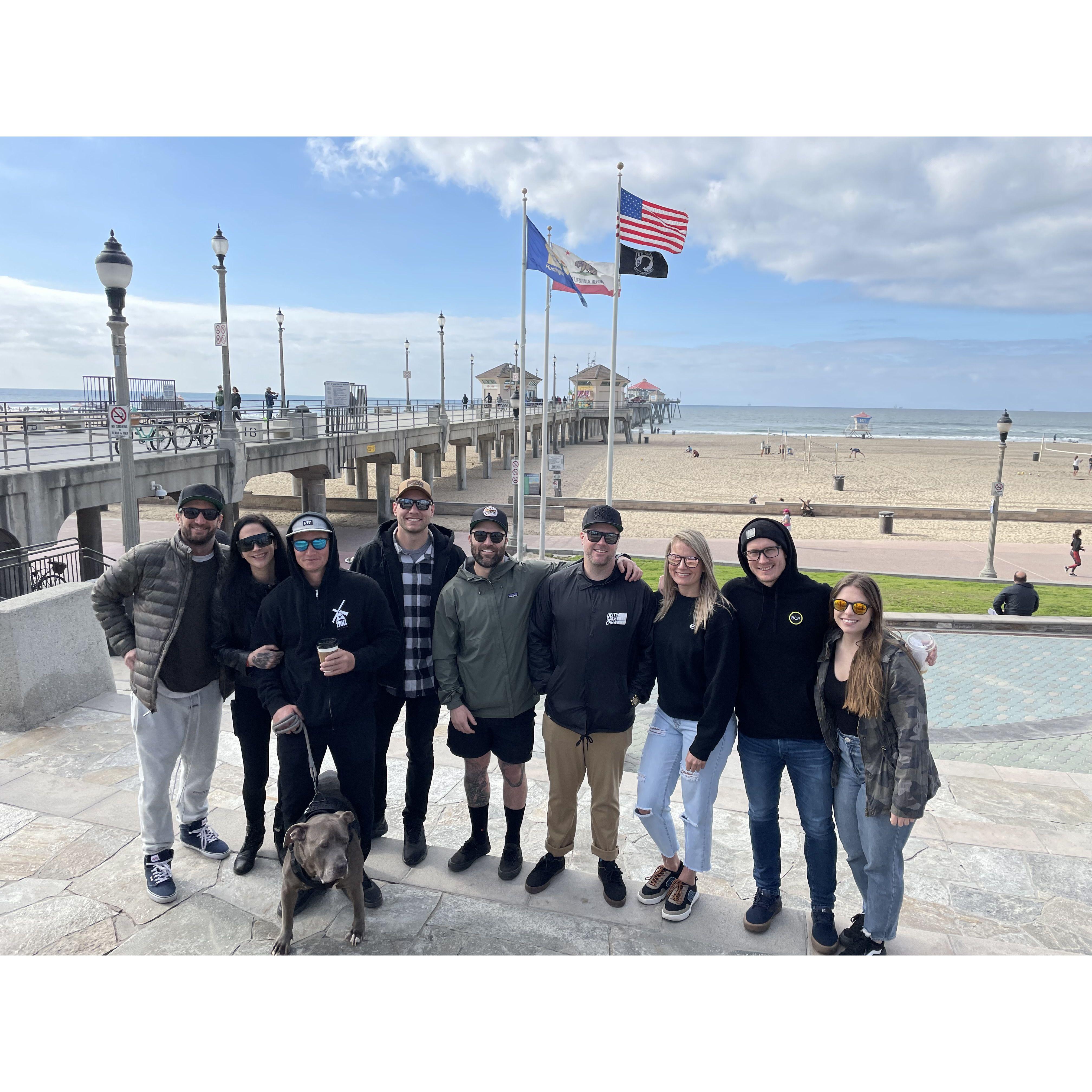 Madison and Jarrod with friends Huntington Beach, CO