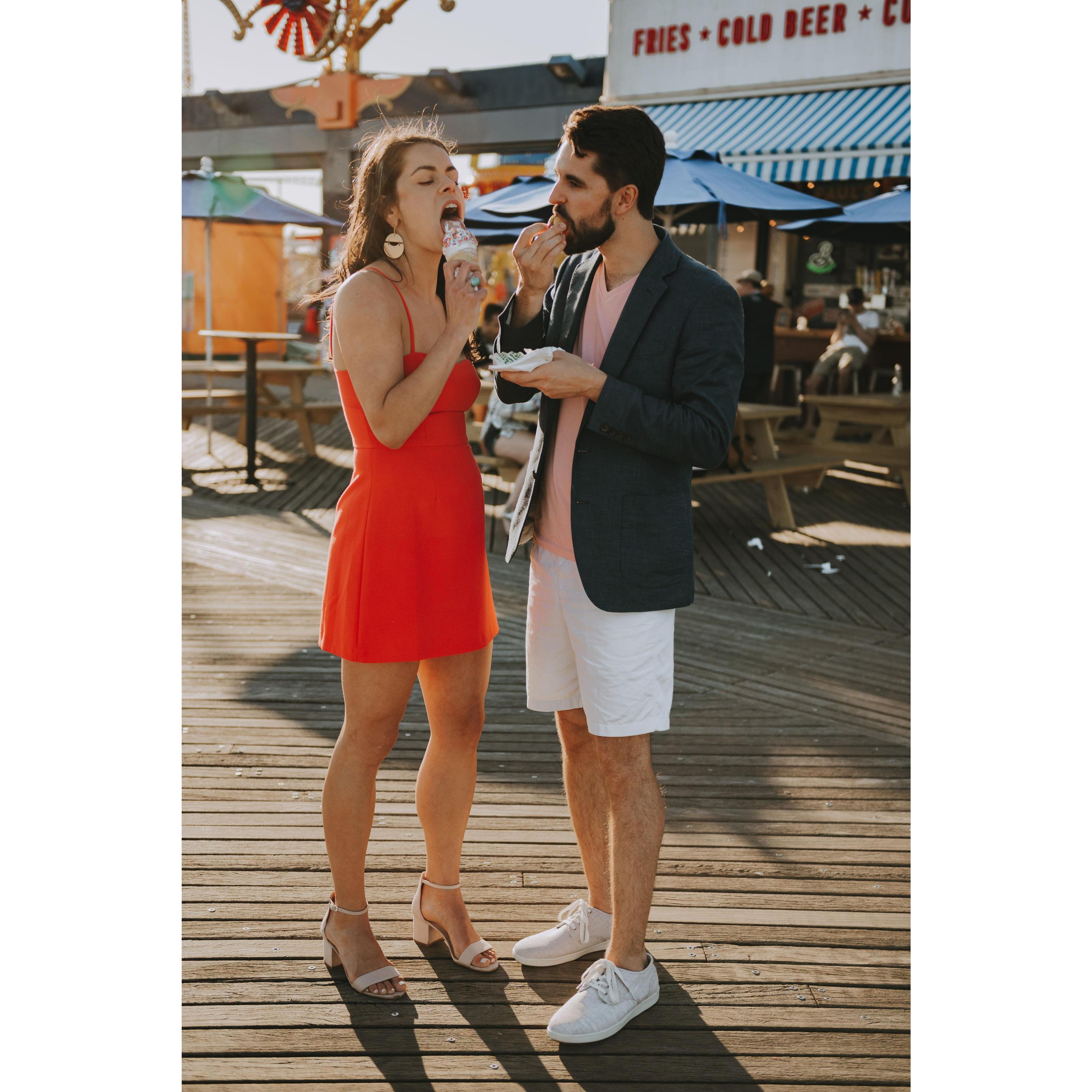 Engagement shoot w/ @hellocaitcarr. Coney Island.