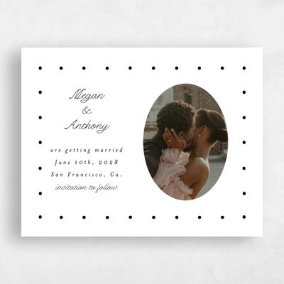 White Standard Wedding Save the Date - Lirael Photo