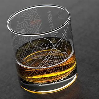 College Town Rocks Glass, Set of 2