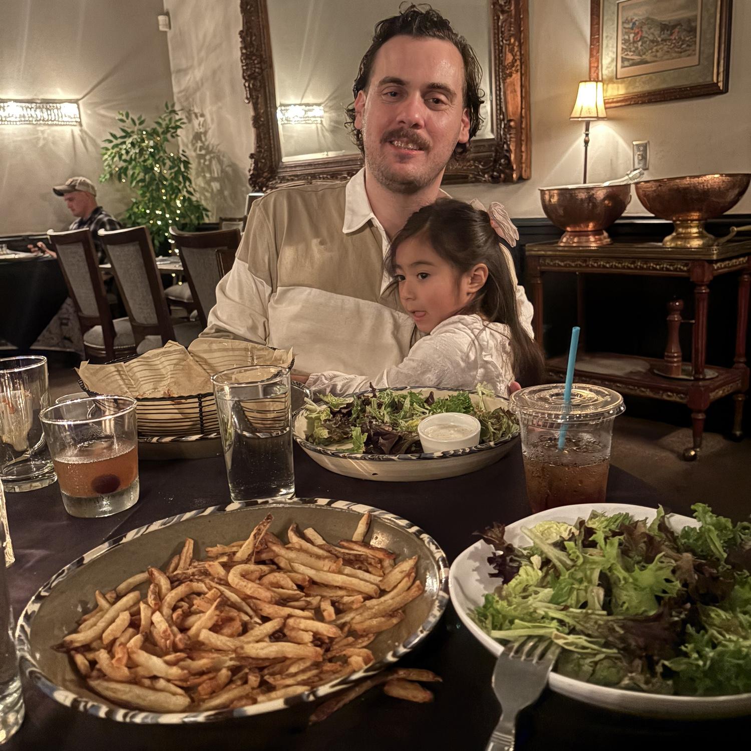 Caesar salad and truffle fries a weekly must
