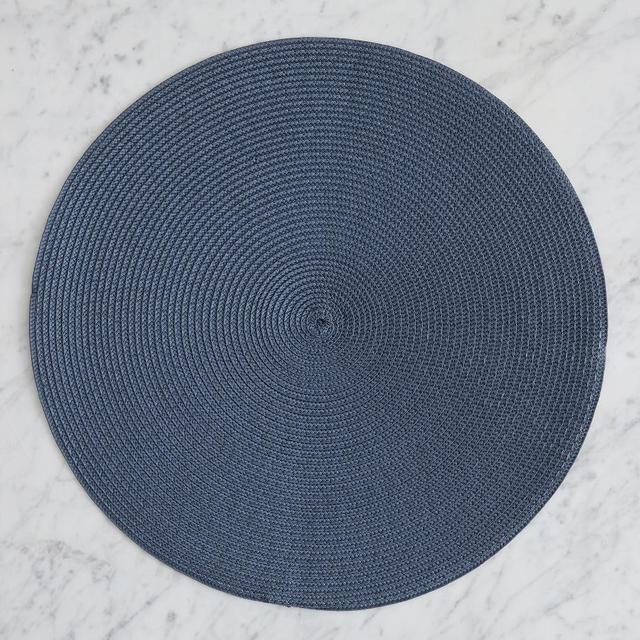 Woven Round Placemats, Set of 4 - Navy
