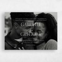 White Wedding Invitation - Balsam Photo