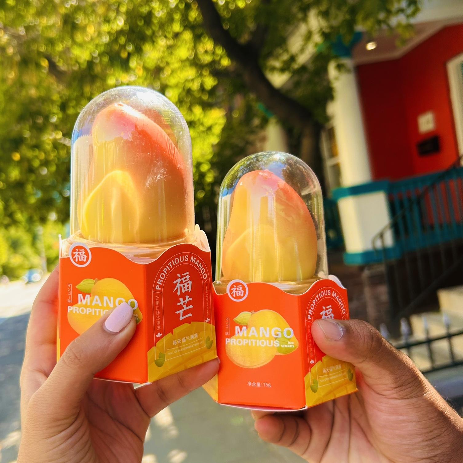 Mango ice cream in Chinatown
