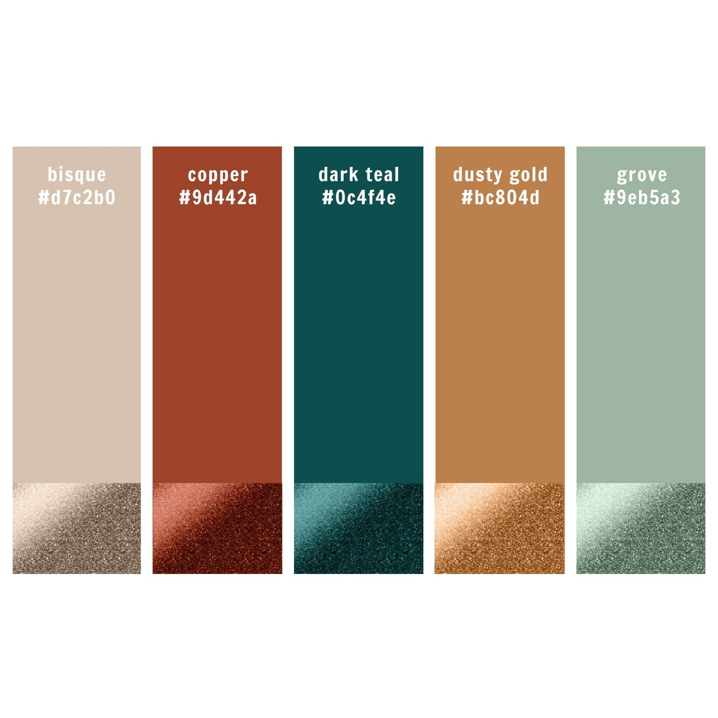 Wedding day color palette
