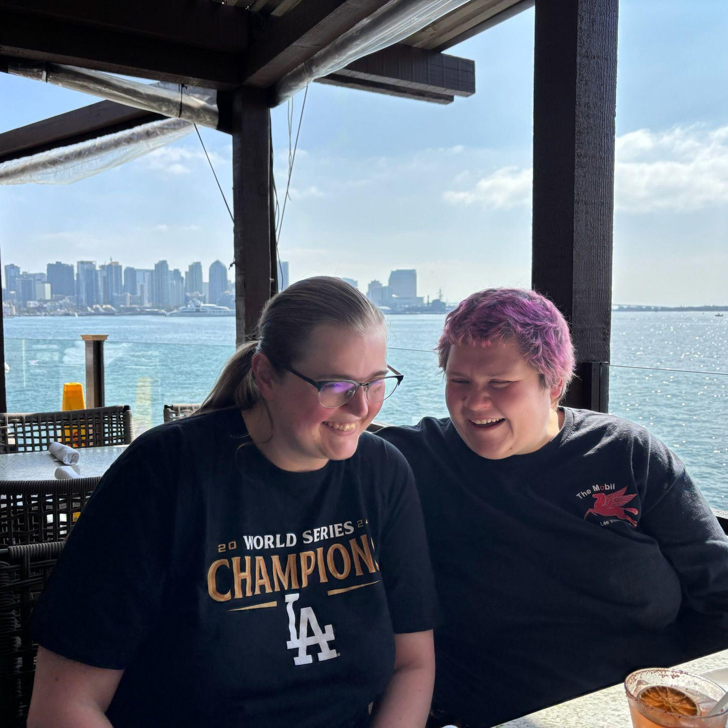Out to eat by the water at a San Diego seafood restaurants