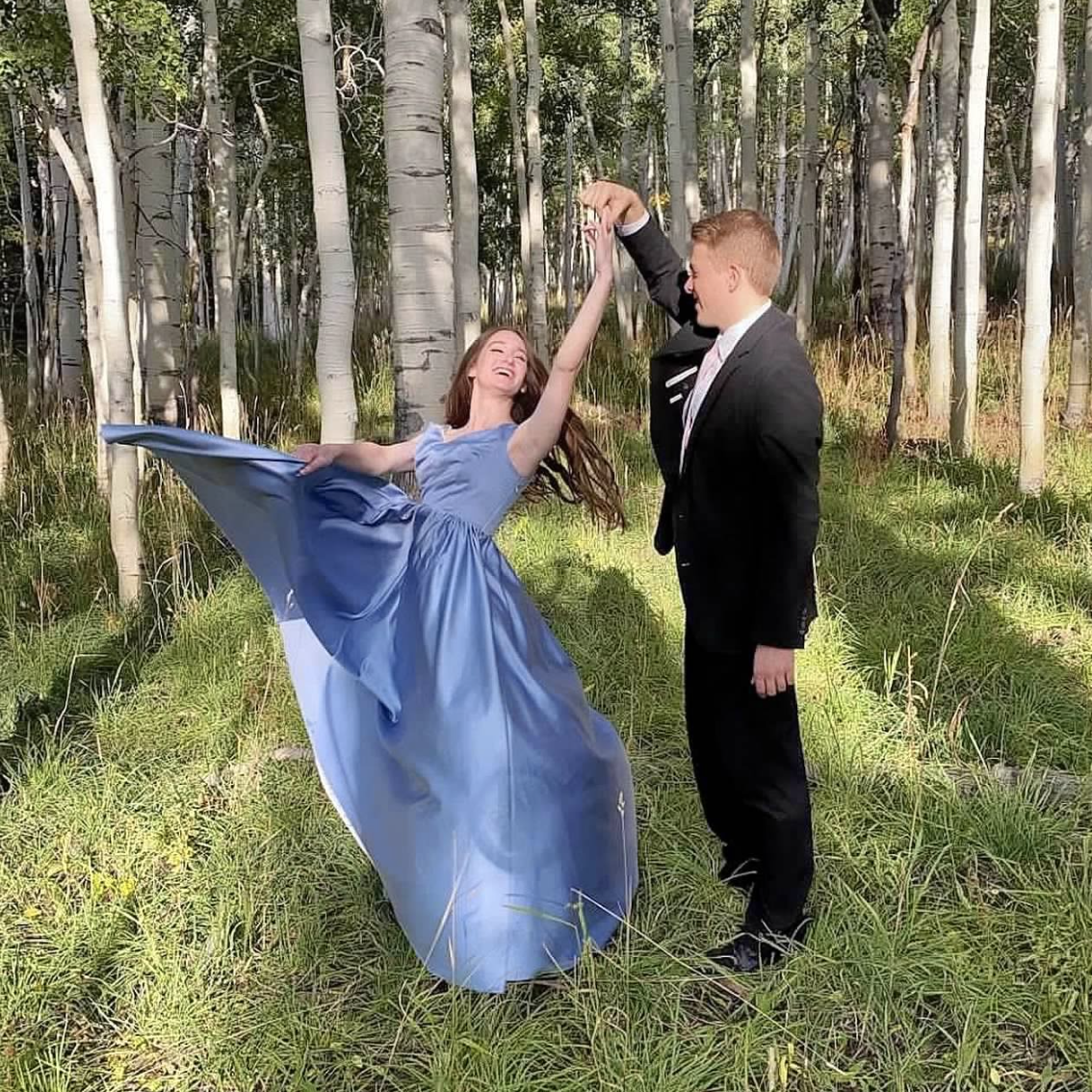 Katherine made a ballgown over the summer break. With balls in short supply, we naturally went to the mountains.