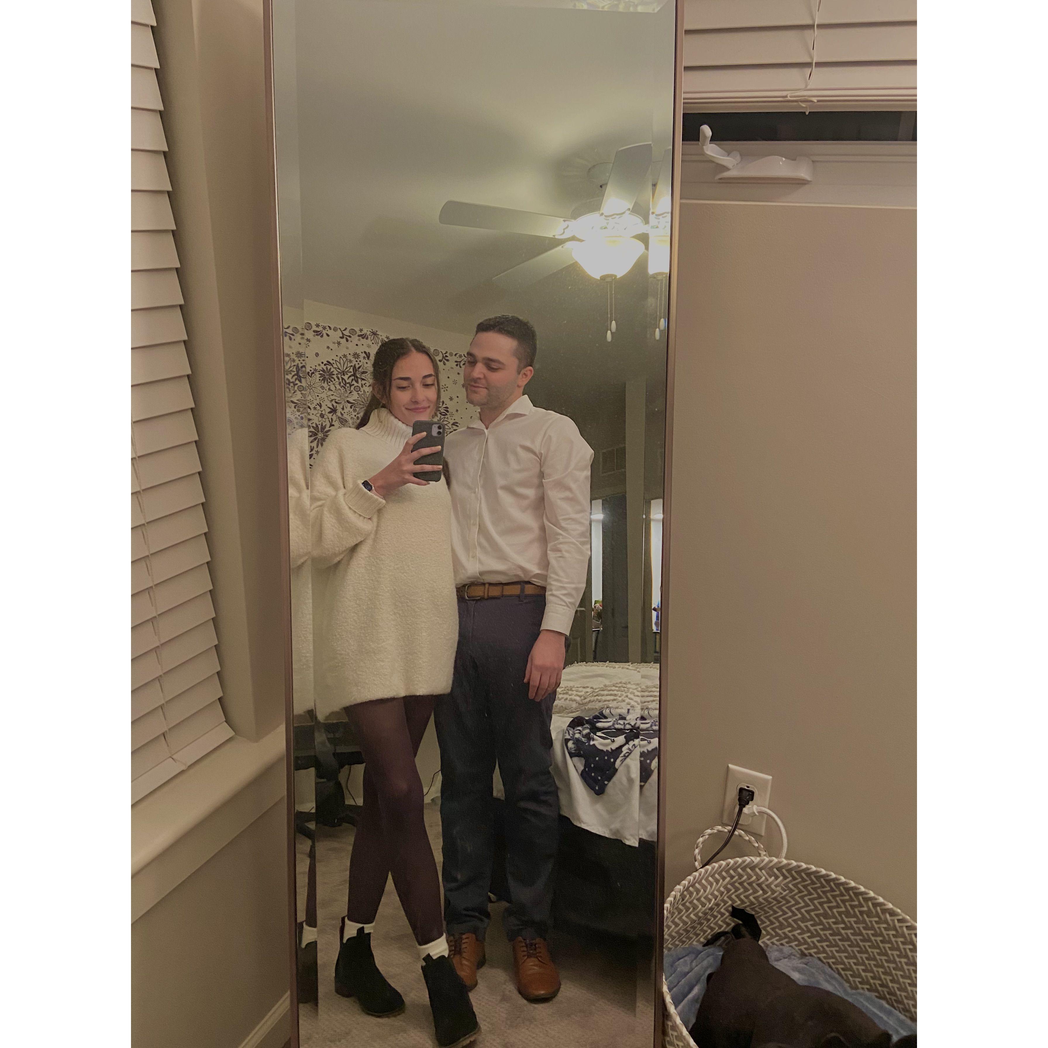 Our first picture together! This was for Adam's 29th birthday dinner (where we again stayed at a restaurant till close).