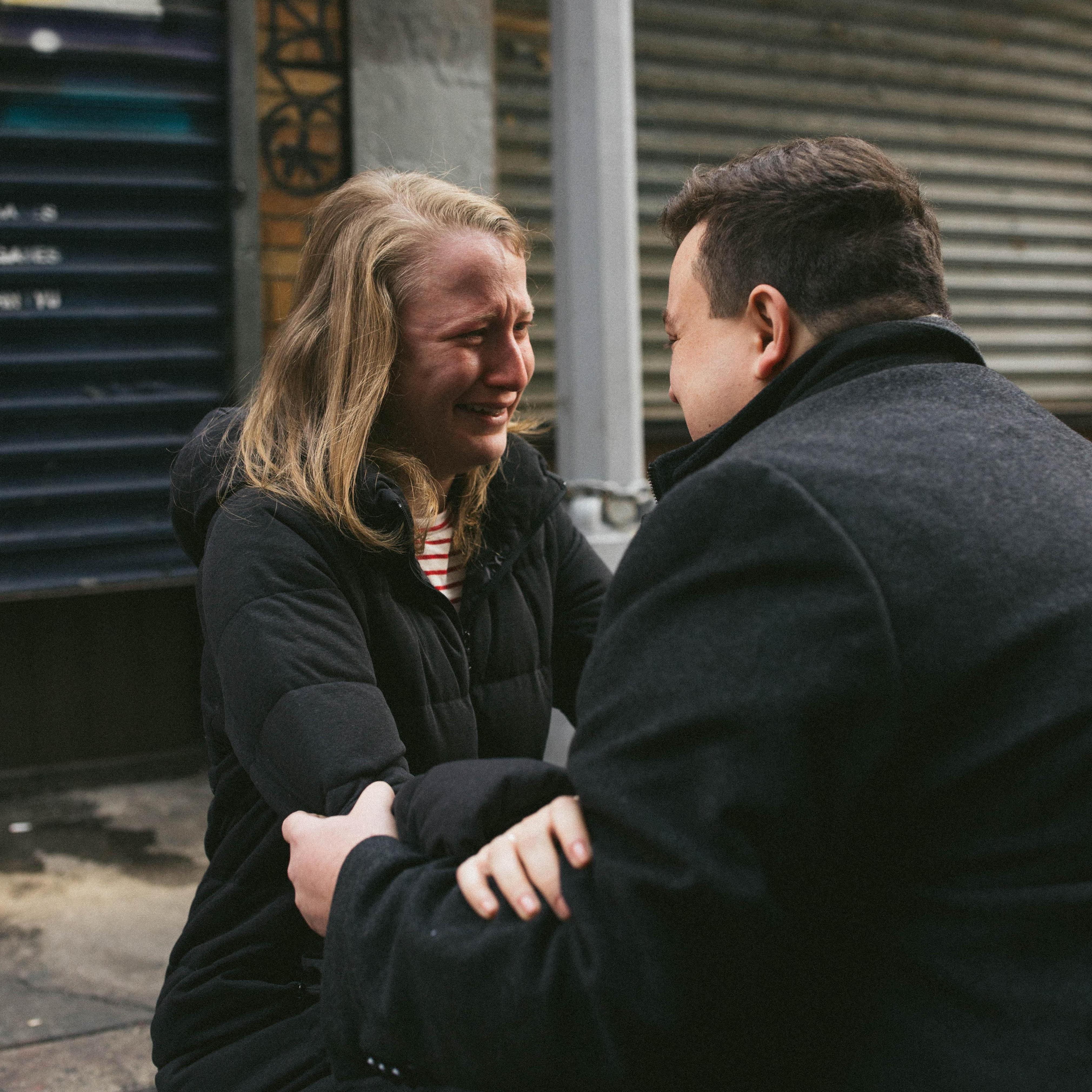 Carly, who rarely exhibits emotional expression, upon Max's request for proposal