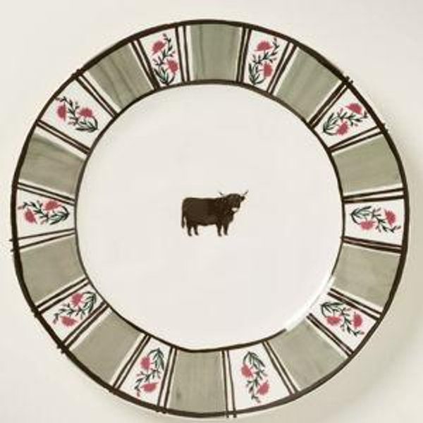 Millie Stoneware Dessert Plate - Cow