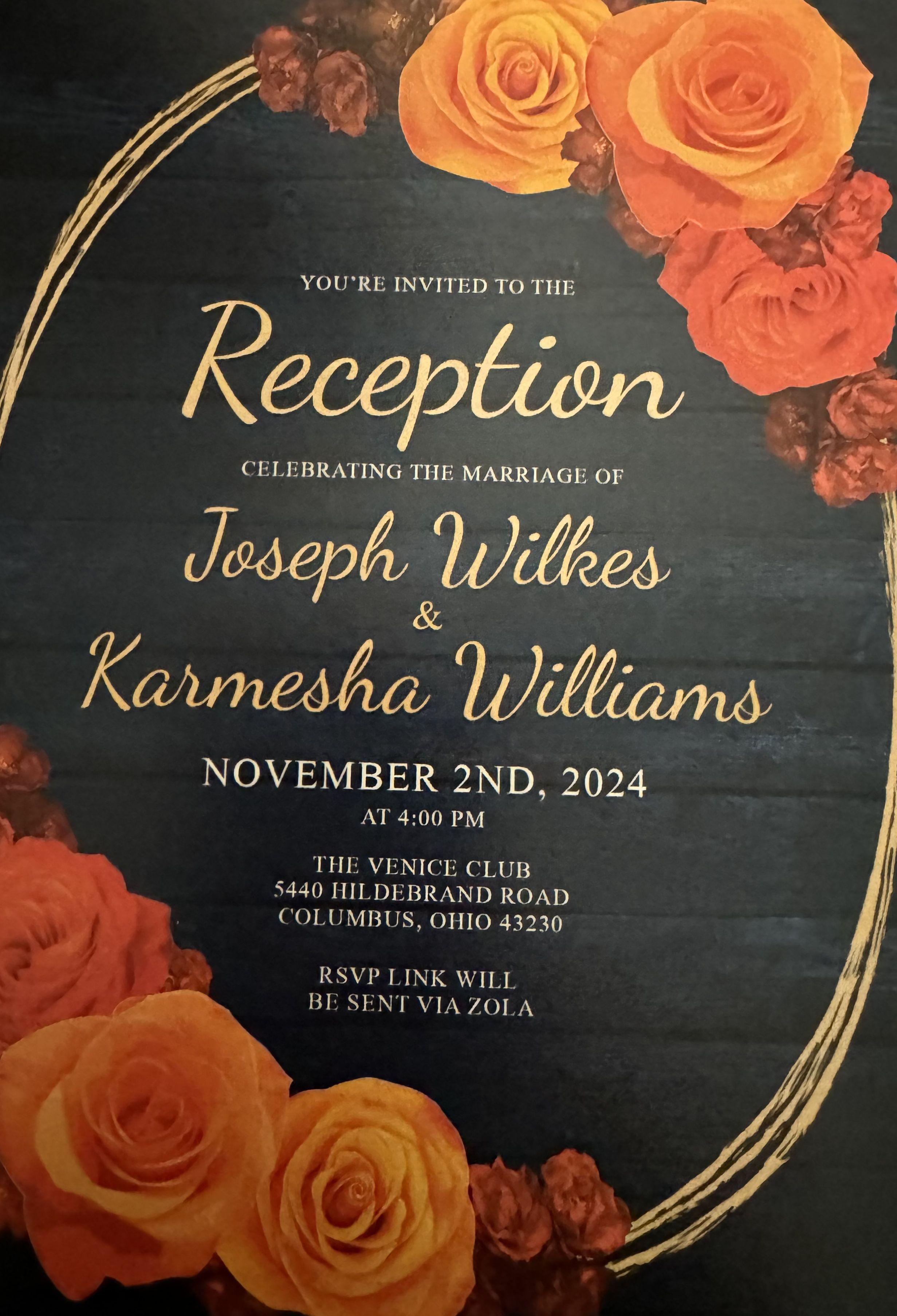 The Wedding Website of Karmesha Williams and Joseph Wilkes