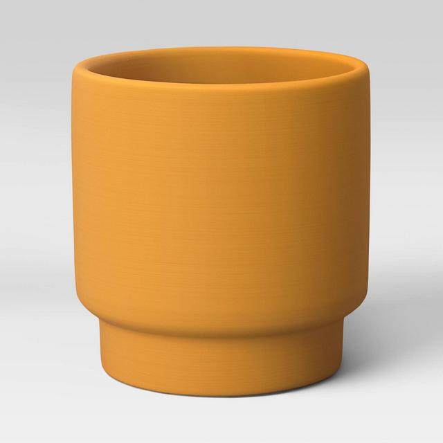 4" Outdoor Stoneware Planter Yellow - Project 62™