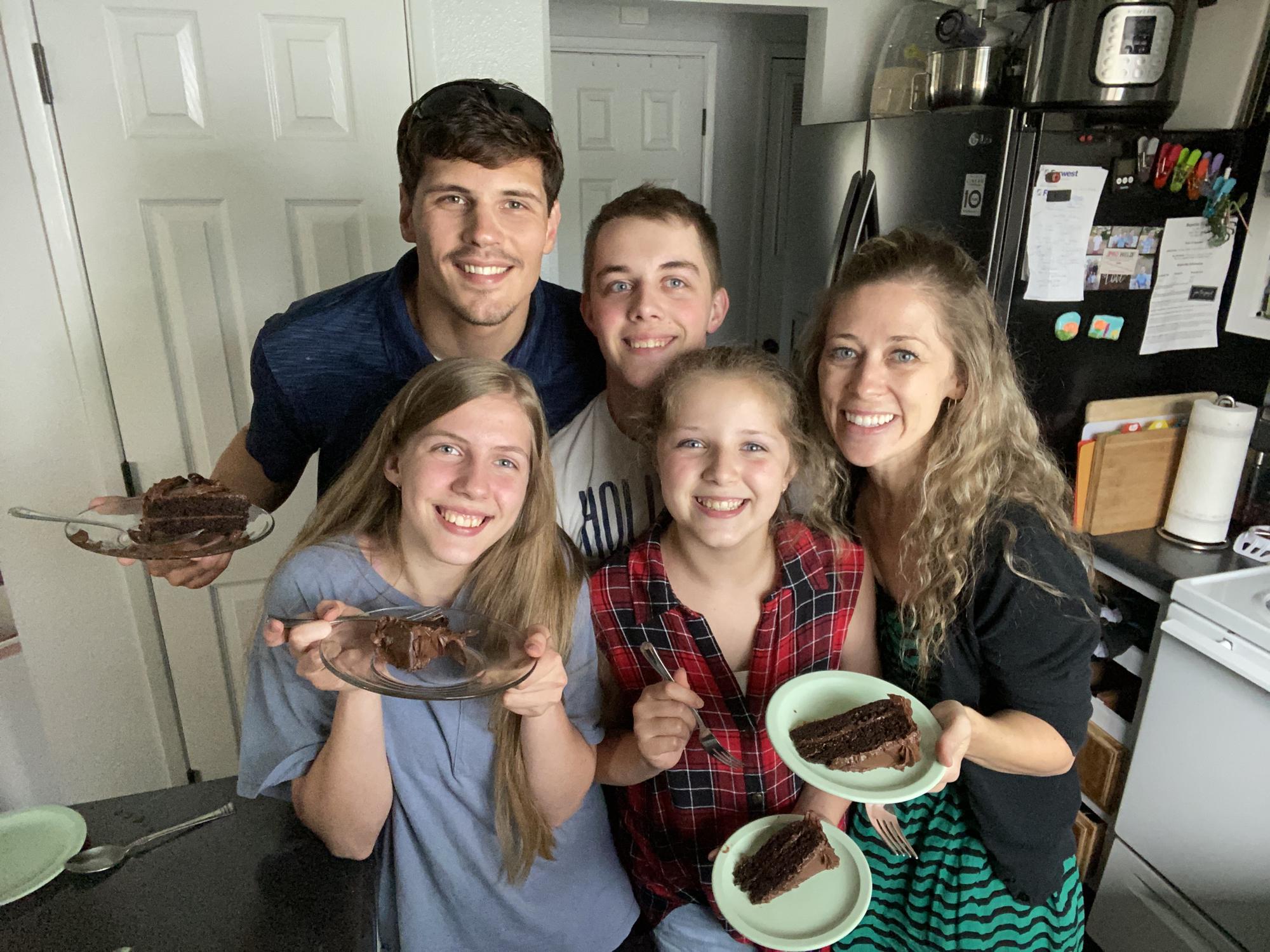 Wedding trial cake tasting with Tifiny’s kids (Tanna’s nieces + nephew)