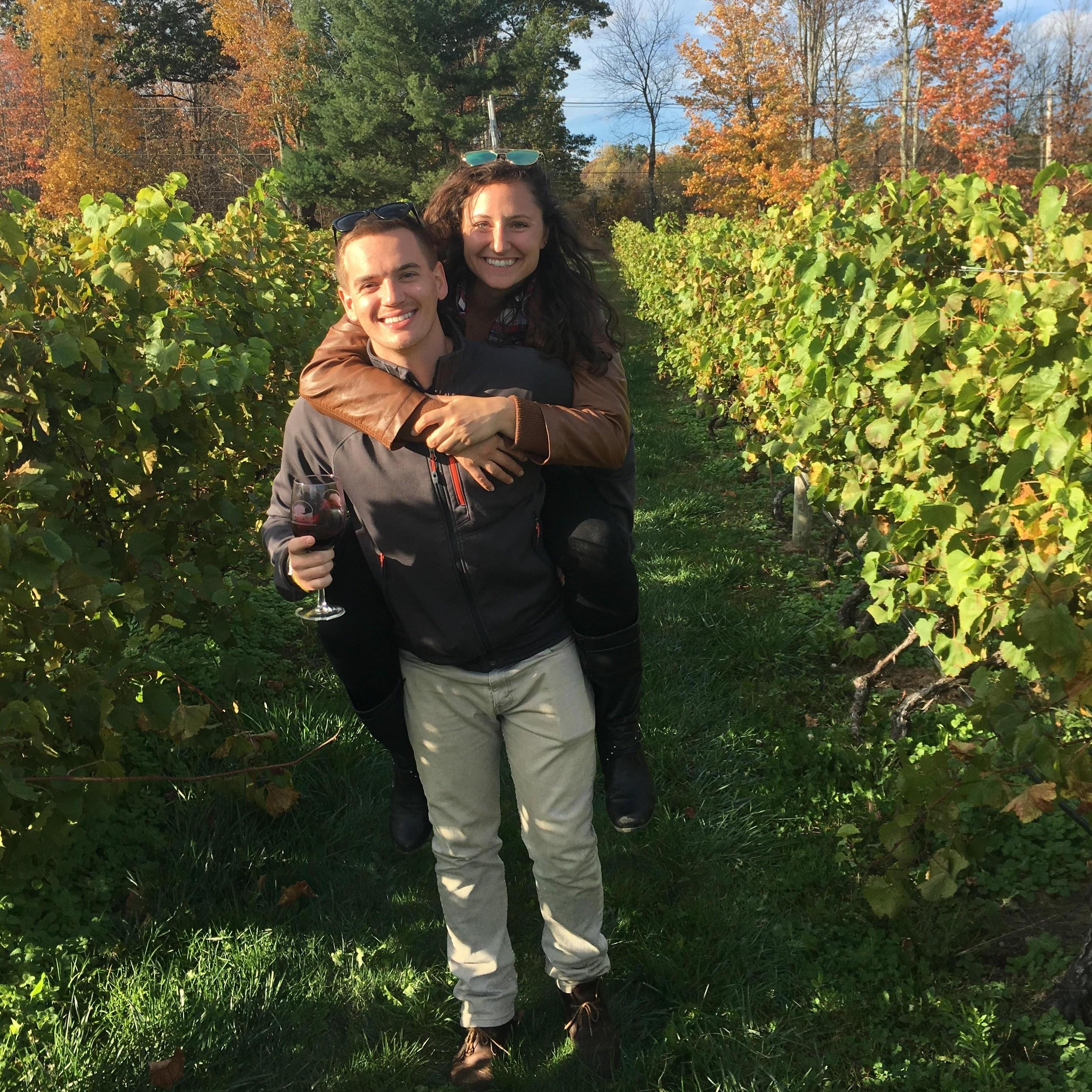Hanging out among the grapes