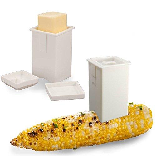 Happy Sales HSCBS-2 Corn Butter Spreader (Set of 2), White