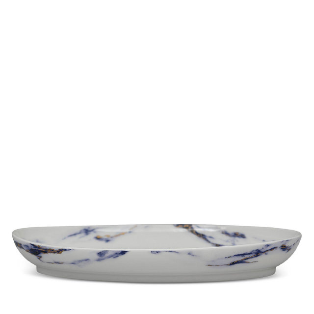Prouna Marble Azure 16" Deep Oval Platter
