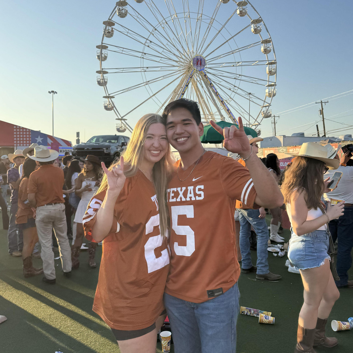 Texas vs. OU 10/12/2024
Texas won 34-3, not the most thrilling game, but a win’s a win! True to anniversary tradition, there was a splurge on State Fair food and maybe one too many beers.