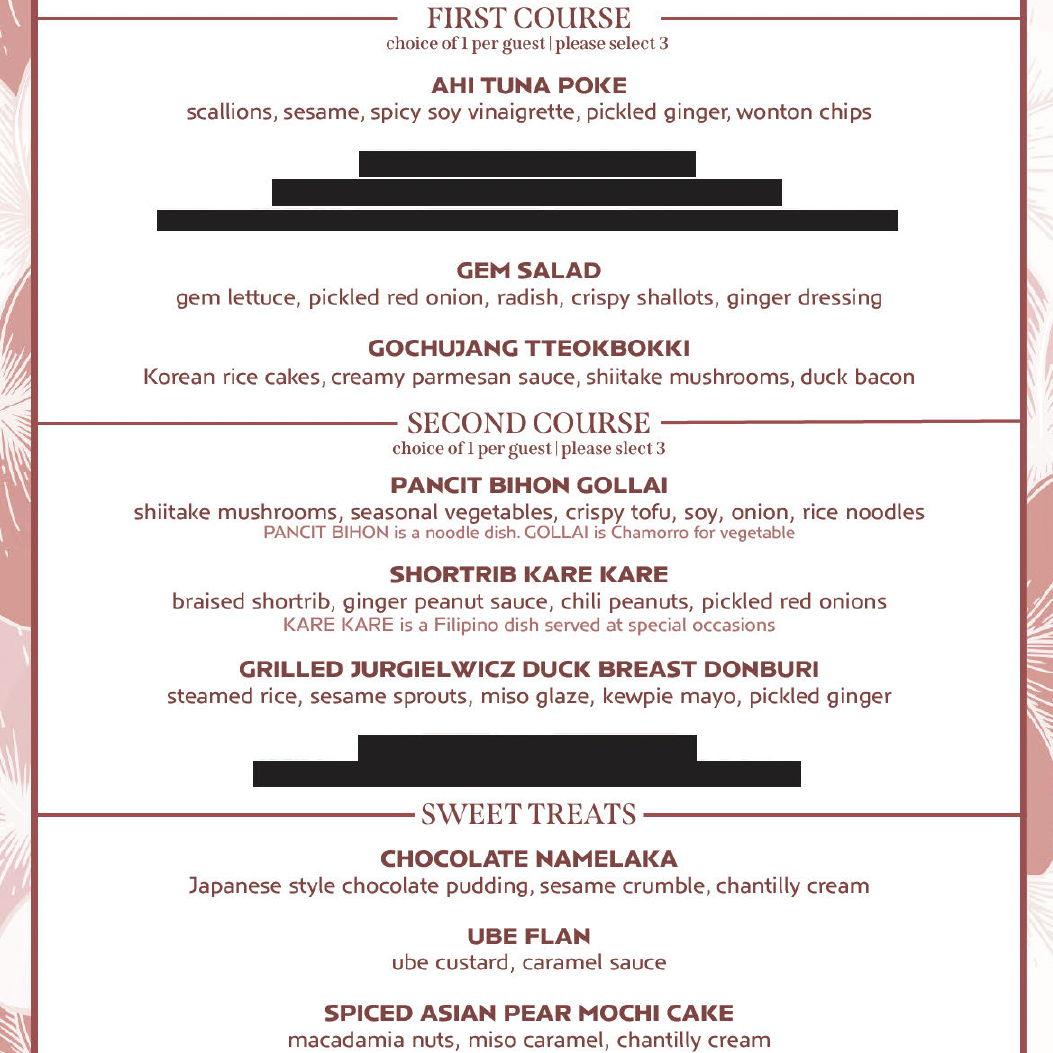 Dinner Menu!