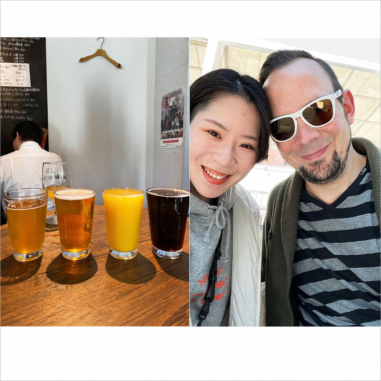 Teenage Brewing beers from the night we met (only photo!) and our first date on the Sumida River