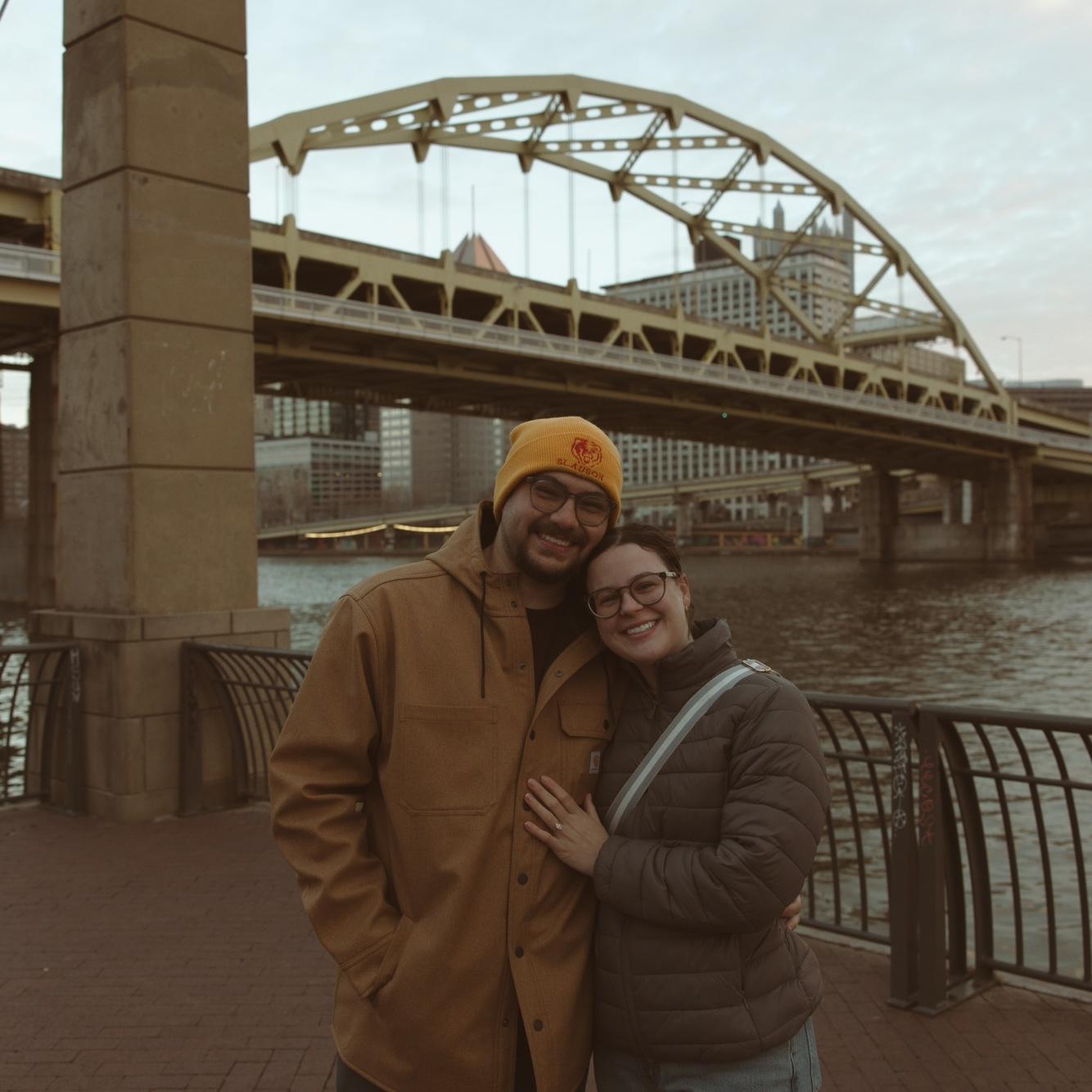 Our engagement day, December 7, 2024, on the North Shore in Pittsburgh, PA