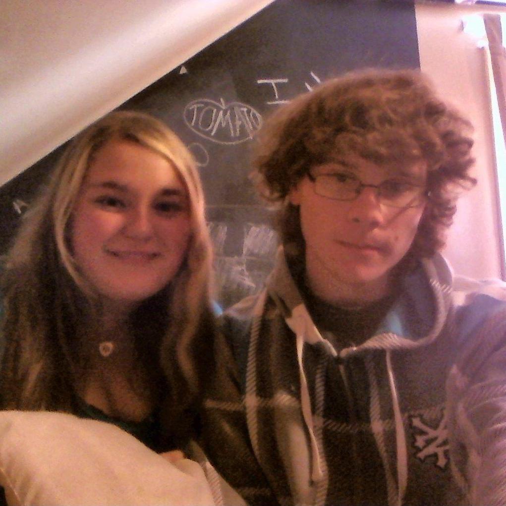 Our very first photo together. Taken on the day we started dating.