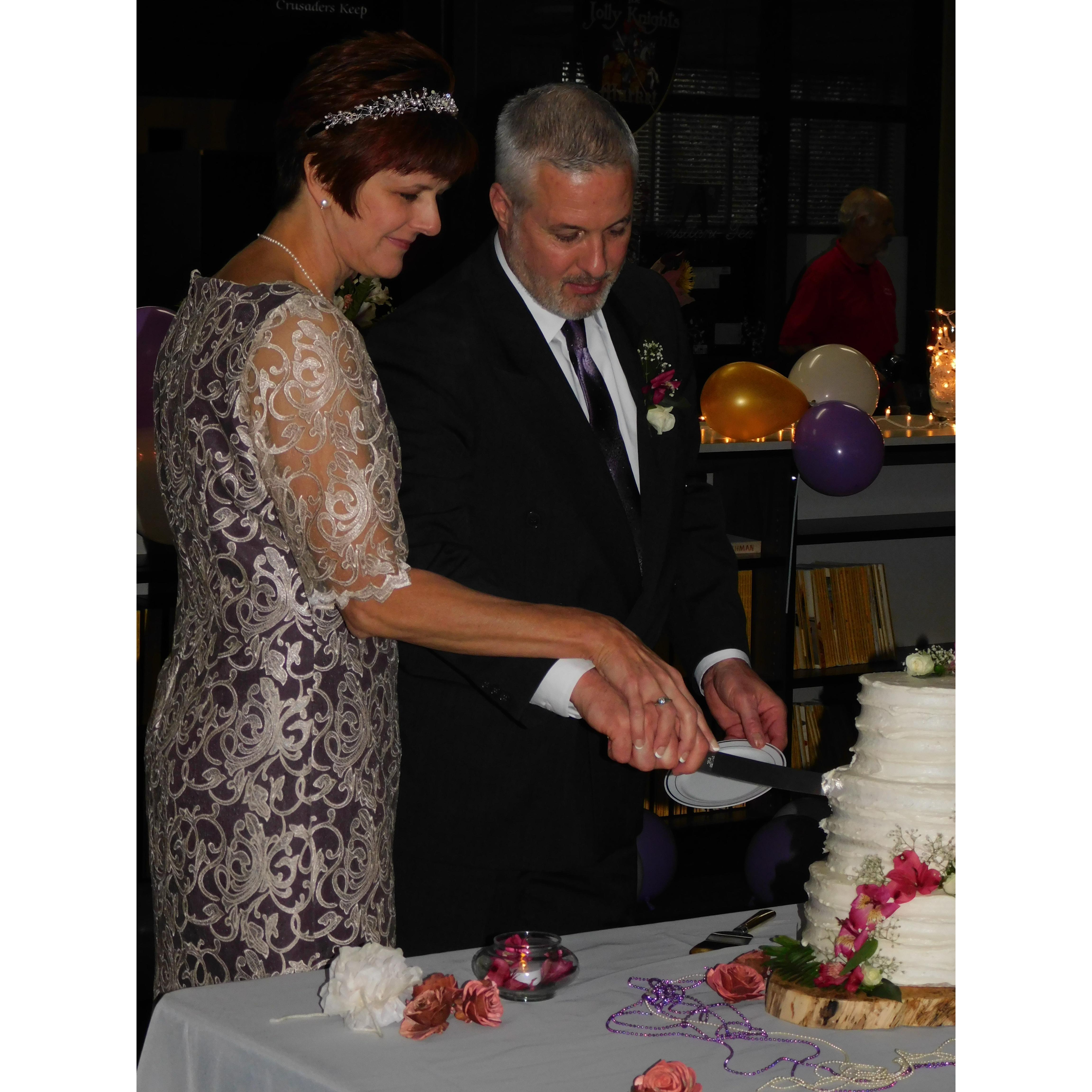 Cake cutting. We were nice to each other!