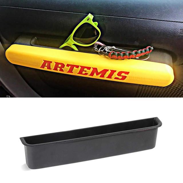 Savadicar GrabTray Passenger Storage Tray Organizer Grab Handle Accessory Box for 2007-2010 Jeep Wrangler JK JKU 2-door/4-door, Interior Accessories, Black