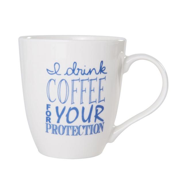 Pfaltzgraff® "I Drink Coffee For Your Protection" Mug in Blue