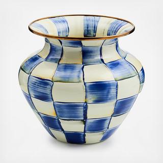 Royal Check Enamel Large Vase