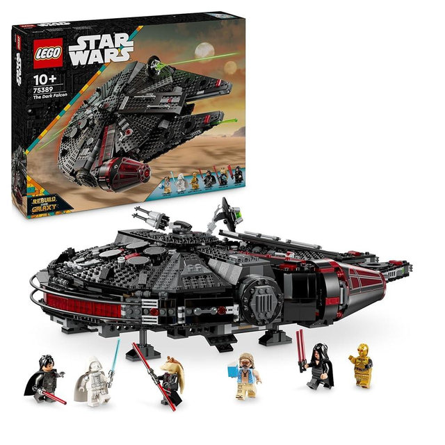 Lego Star Wars The Black Falcon - Collectible Spaceship Set - Buildable Brick Vehicle for Kids - Birthday Gift for Boys, Girls and Fans 75389