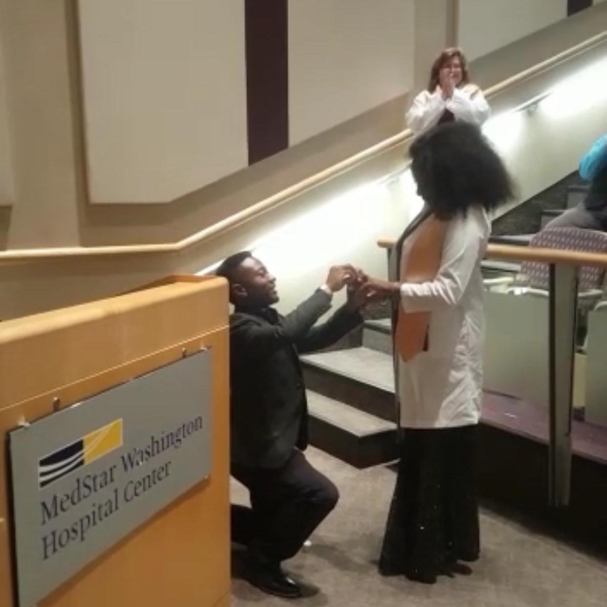When he popped the question