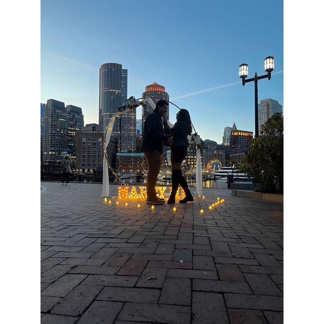 The day he popped the question!