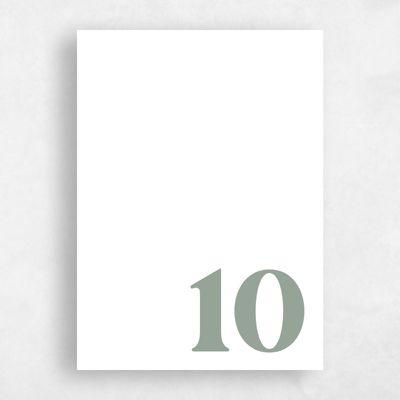 Sage, Green Wedding Table Number - Bolduc
