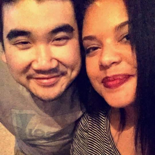 The first photo we ever took together, at Murphy's Law Irish Pub in April 2015!