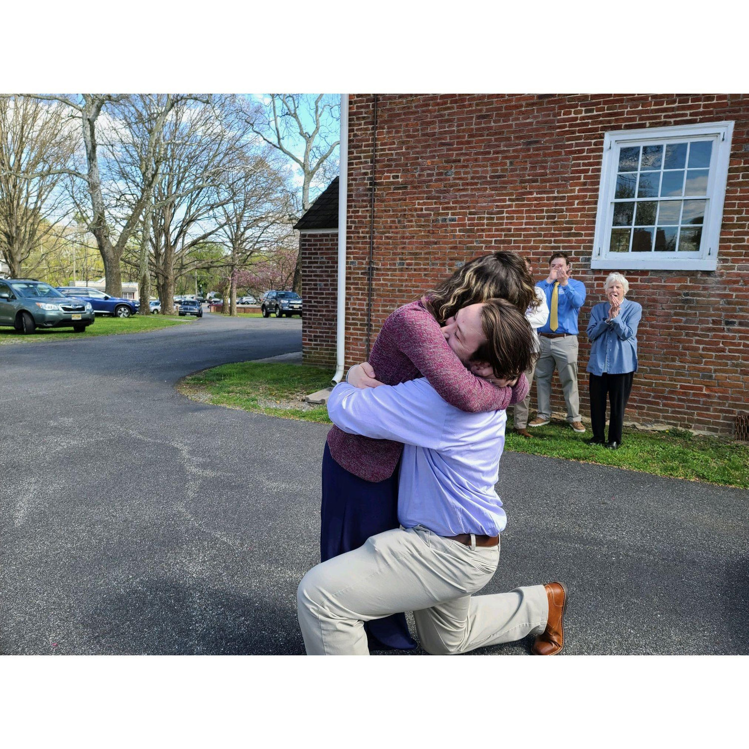 Right after the ring, best hug
